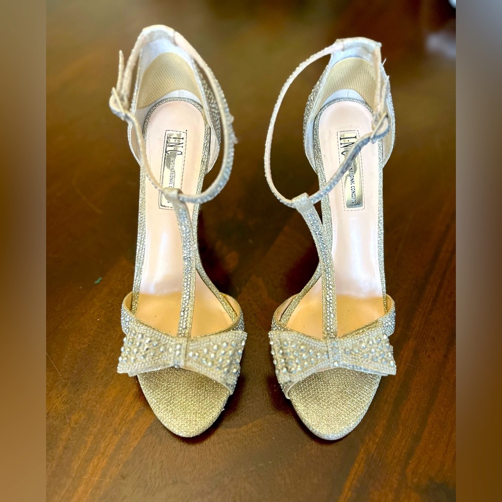 Inc Glitter Bow Heels